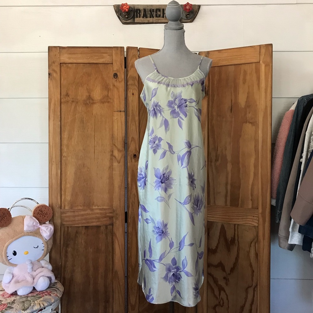 Vintage Floral Vintage Maxi Dress Women's Size Medium